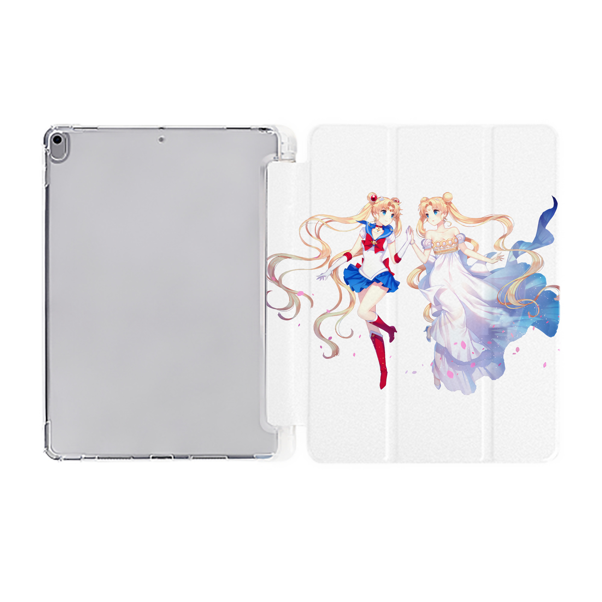 （画像用） 美少女戦士セーラームーン 月野 うさぎ つきの うさぎ Sailor Moon Tsukino Usagi IPad ケース ペン収納付き 三つ折りスタンド PUレザー×シリコン 対応機種9.5/10.5/10.9インチ